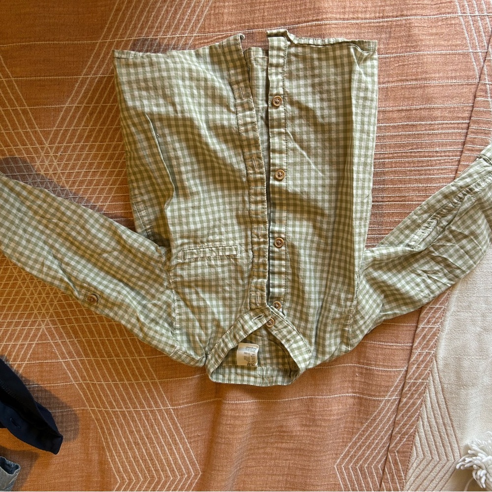 H&M Green Checkered Shirt
